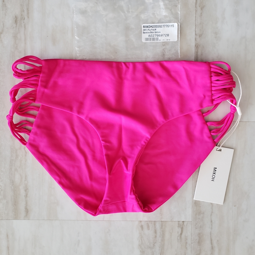 Mikoh Barcelona Bikini Bottoms Hot Pink